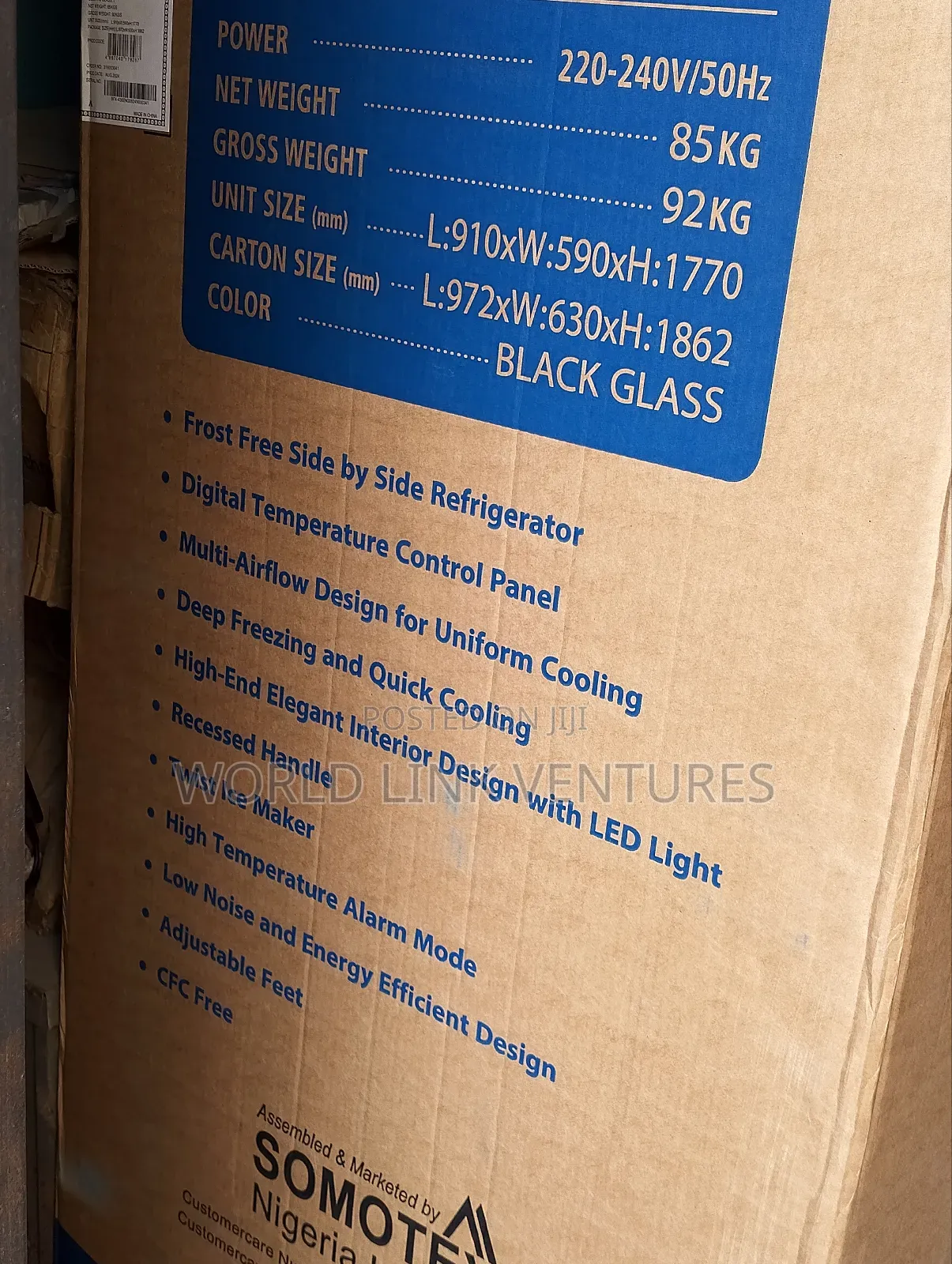 Bruhm Side by Side Refrigerator