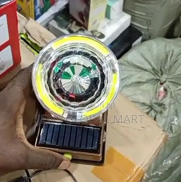 Multifunctional Solar Rotation Light With Power Bank