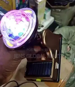 Multifunctional Solar Rotation Light With Power Bank