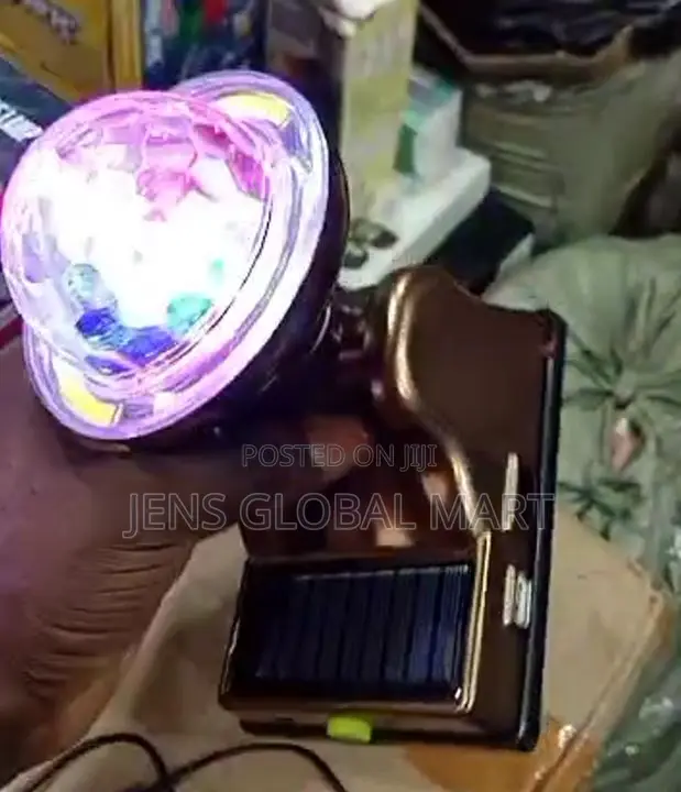 Multifunctional Solar Rotation Light With Power Bank