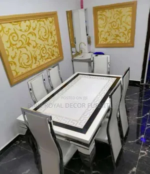 Quality Versace Marble Top Dinning Table Set