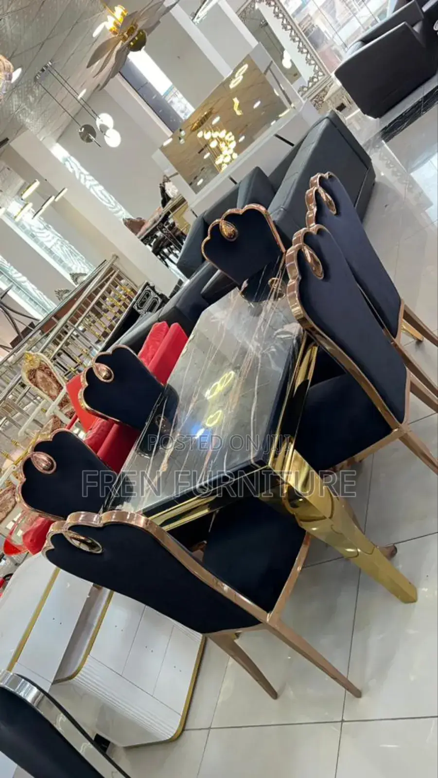 Imported Luxury Dining Table With Royal Chairs