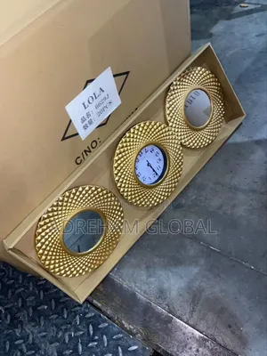 3in 1 Wall Clock With Mirror Designs 