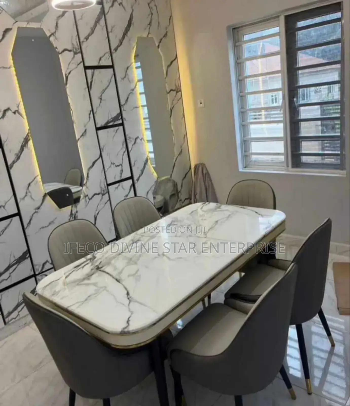 Foreign Dining Table and 6 Chairs