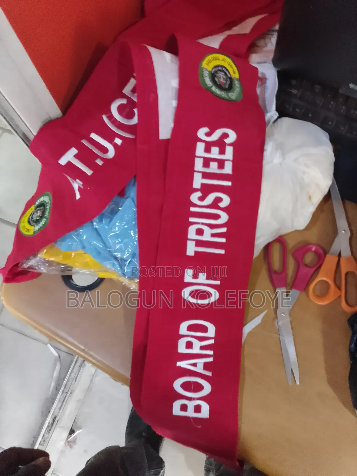 Customized Aso Oke Muffler Or Sash For Group Or School