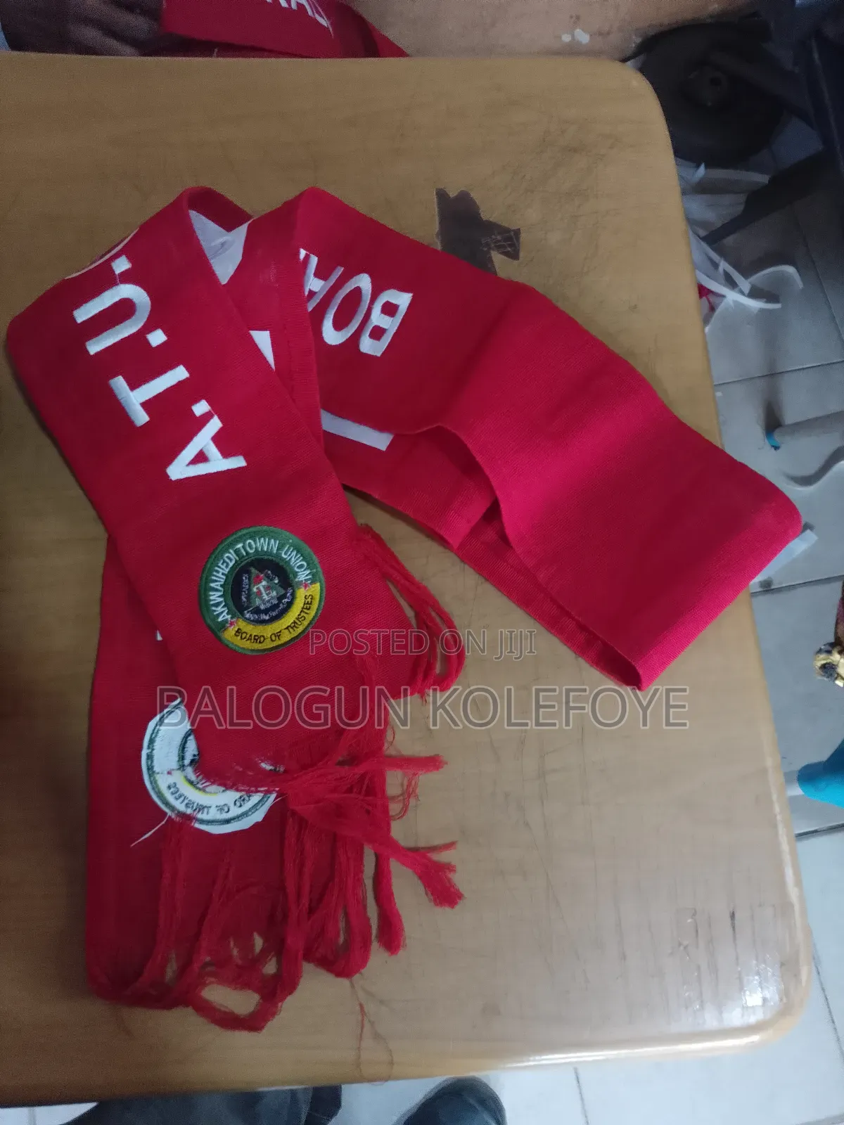 Customized Aso Oke Muffler Or Sash For Group Or School