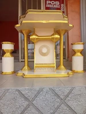 Pulpit With Two Flower Vases