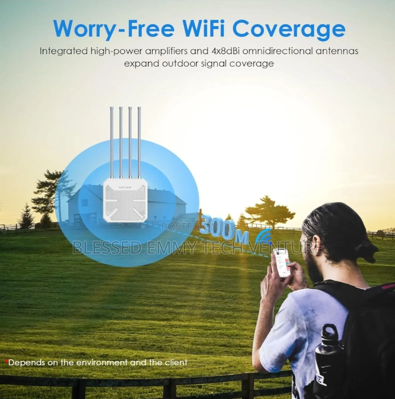 Wavlink Ax3000 Wifi6 Outdoor Access Point/Mesh Extender