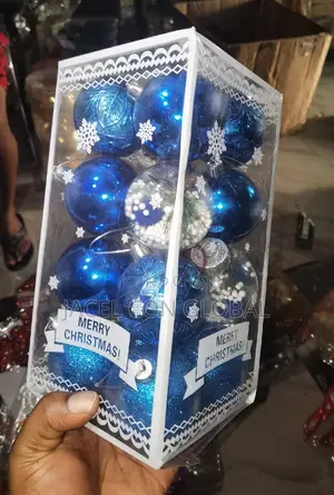Photo - Christmas Tree Balls (12 Pieces in a Pack) Blue Color