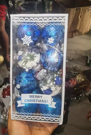 Christmas Tree Balls (12 Pieces in a Pack) Blue Color