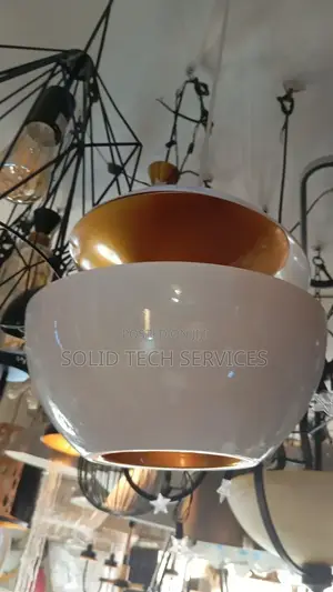 Pendant Droplights White or Black With Inner Gold