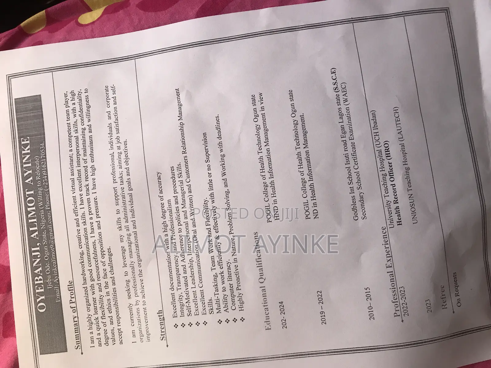 Advertising Marketing CV