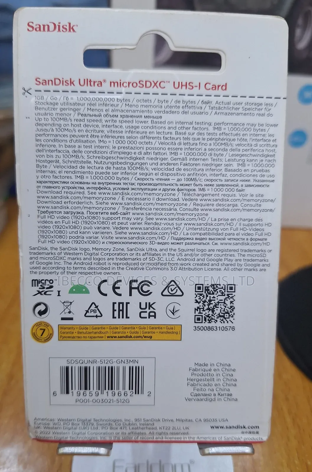 512gb Sandisk Memory Card Original