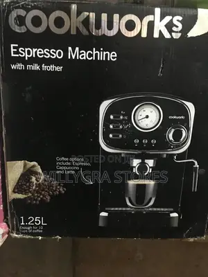 Cookworks Espresso Coffee Machine With Frother - Black