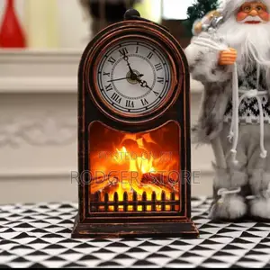 Fireplace With Clock