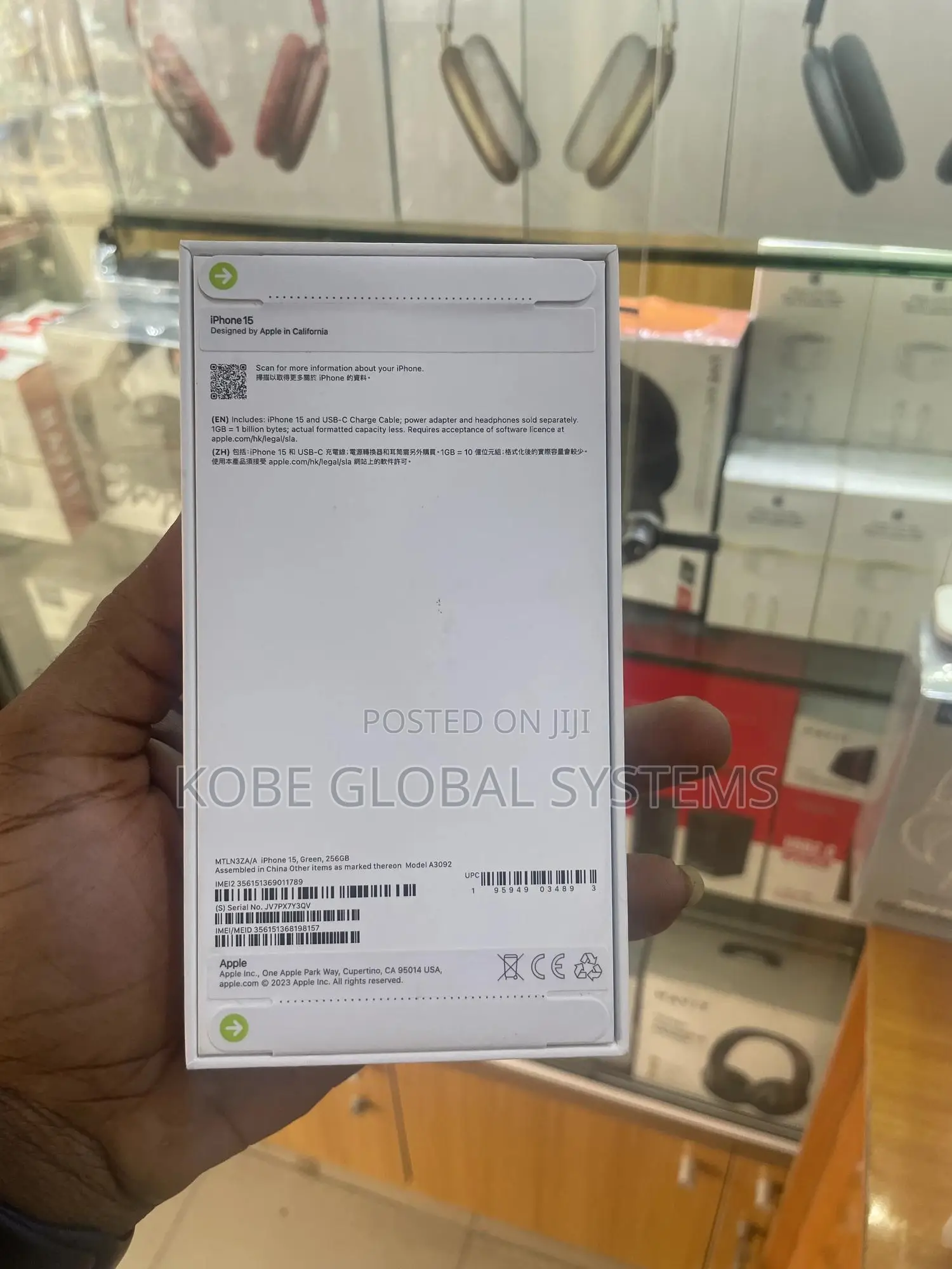 New Apple iPhone 15 256 GB Black