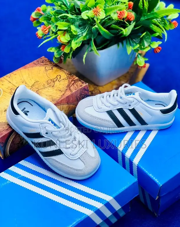 adidas gazelle silver green womens adidas Samba Vegan Shoes - Kids - Cloud White / Gum main image 0