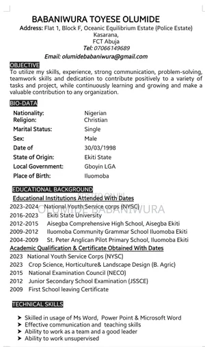 Office Relations Work CV