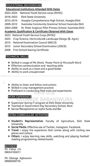 Office Relations Work CV