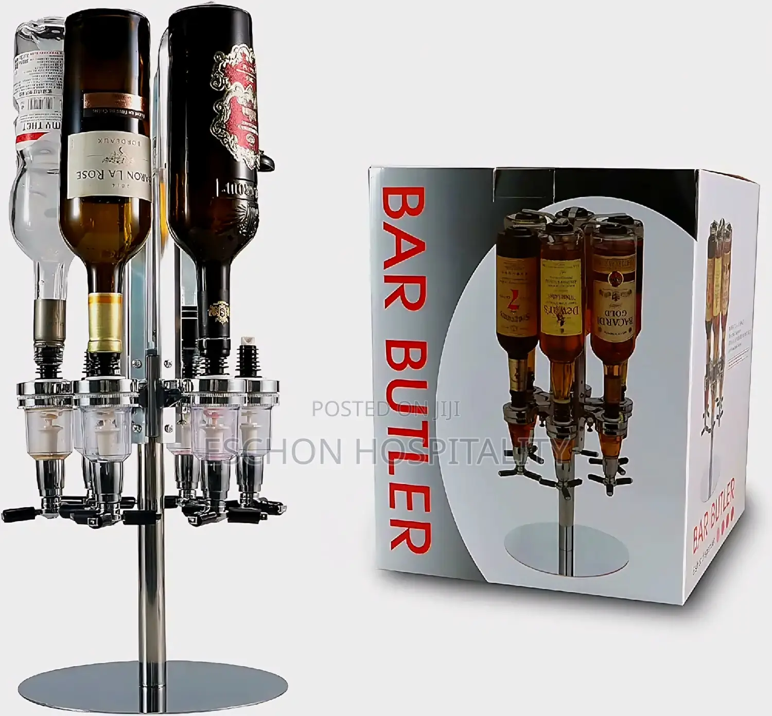 Bar Butler,: Wine Bottle Holder Rack= 6 Bottles