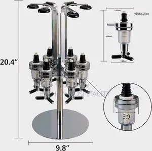 Bar Butler,: Wine Bottle Holder Rack= 6 Bottles