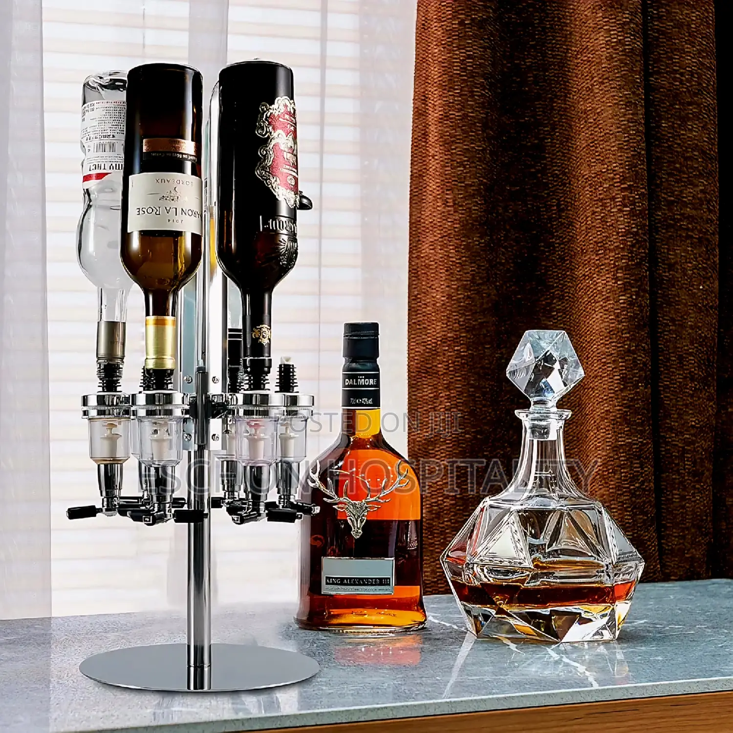 Bar Butler,: Wine Bottle Holder Rack= 6 Bottles