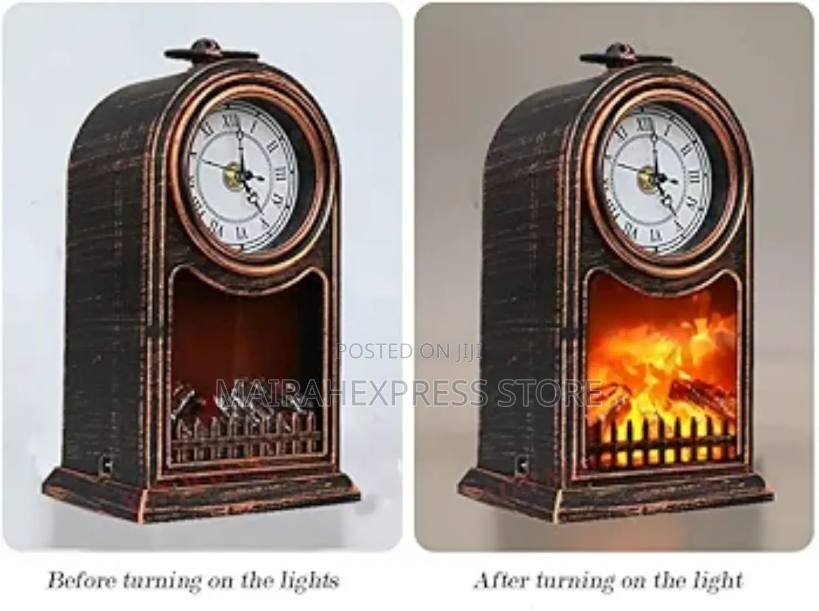 Fireplace With Clock