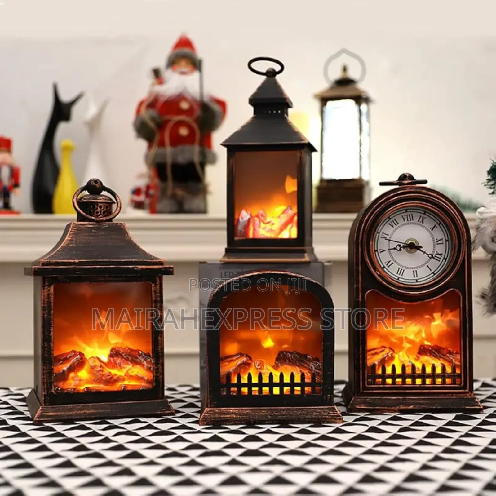 Fireplace With Clock