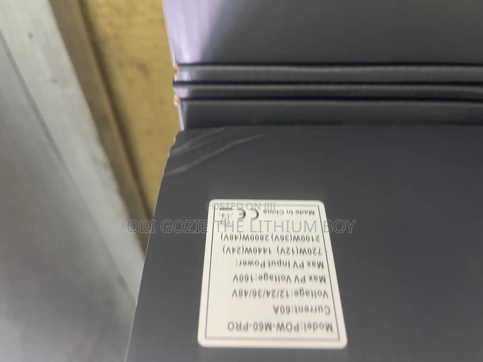 Powmr 60A PRO MPPT Solar Charger Controller.
