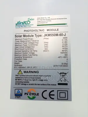 550watts Jinko Solar Panel