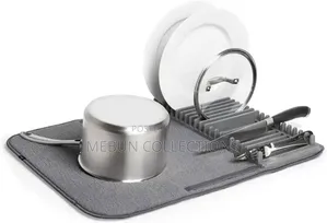 Foldable Dish Drying Mat and Rack Set