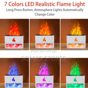 Fireplace Humidifier With Crystal Salt Rock Fire Lamp