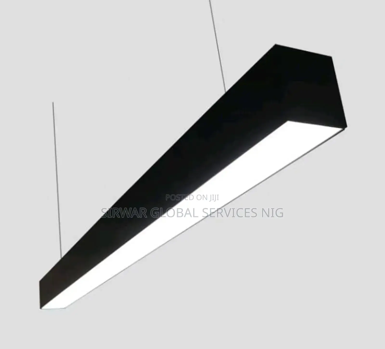 Office Linear Drop Light Available In Black And Grey 4ft Lm
