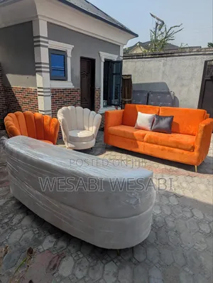 Photo - Quality Full Set Sofa With Curved 3 Seater