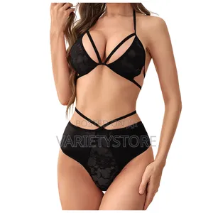 Sexy Hollow Out Two-Piece Lingerie Set