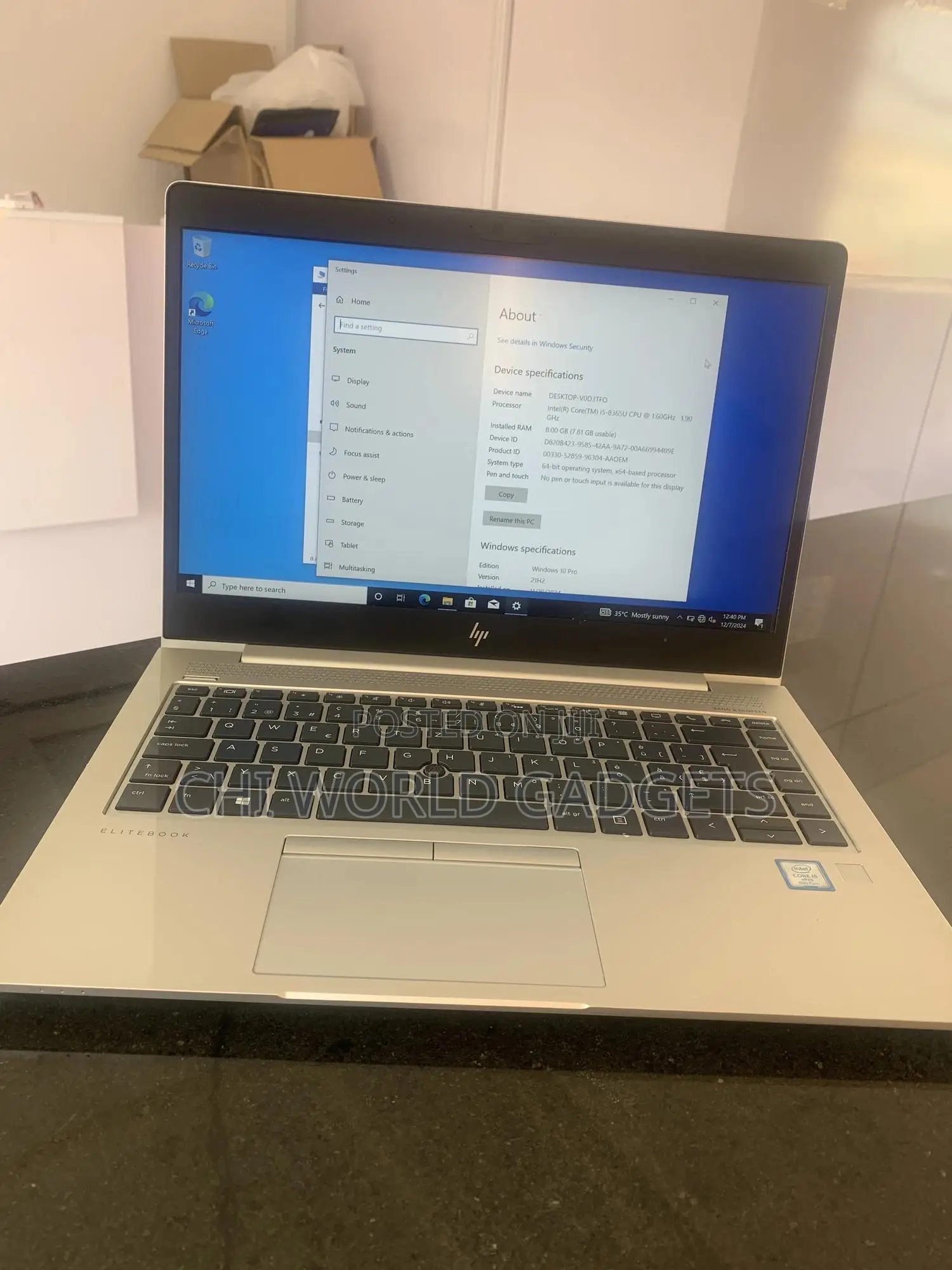 Laptop HP 8GB Intel Core i5 SSD 256GB