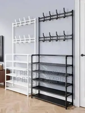 2-in-1 Clothe Rack Hanger And Shoe Storage Rack