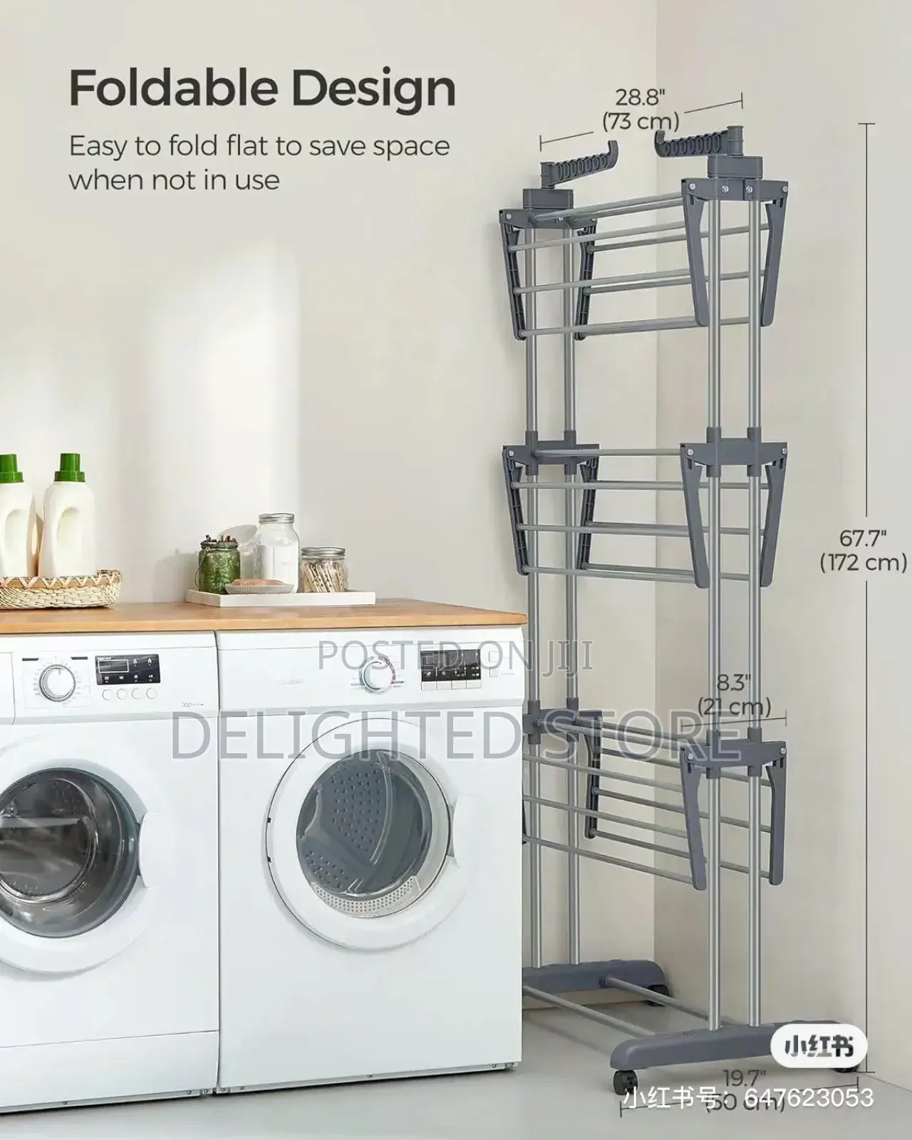 3 Layers Clothes Hanger/Rack With Wheels