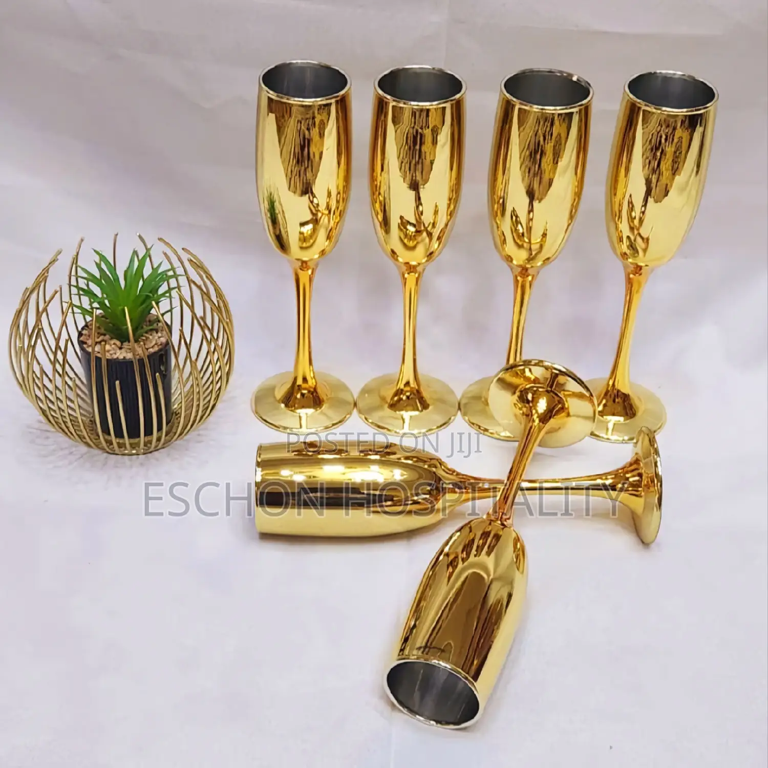 Classy Gold Plated Champagne Glass