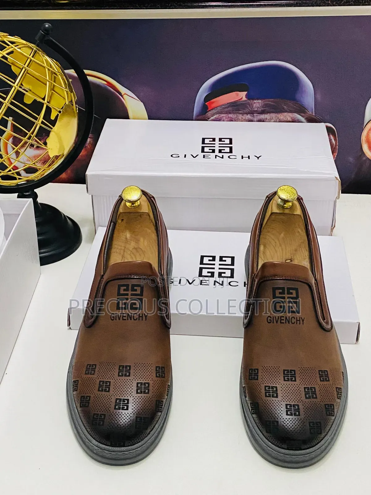 Men's Givenchy Leather Grey Sole Loafers