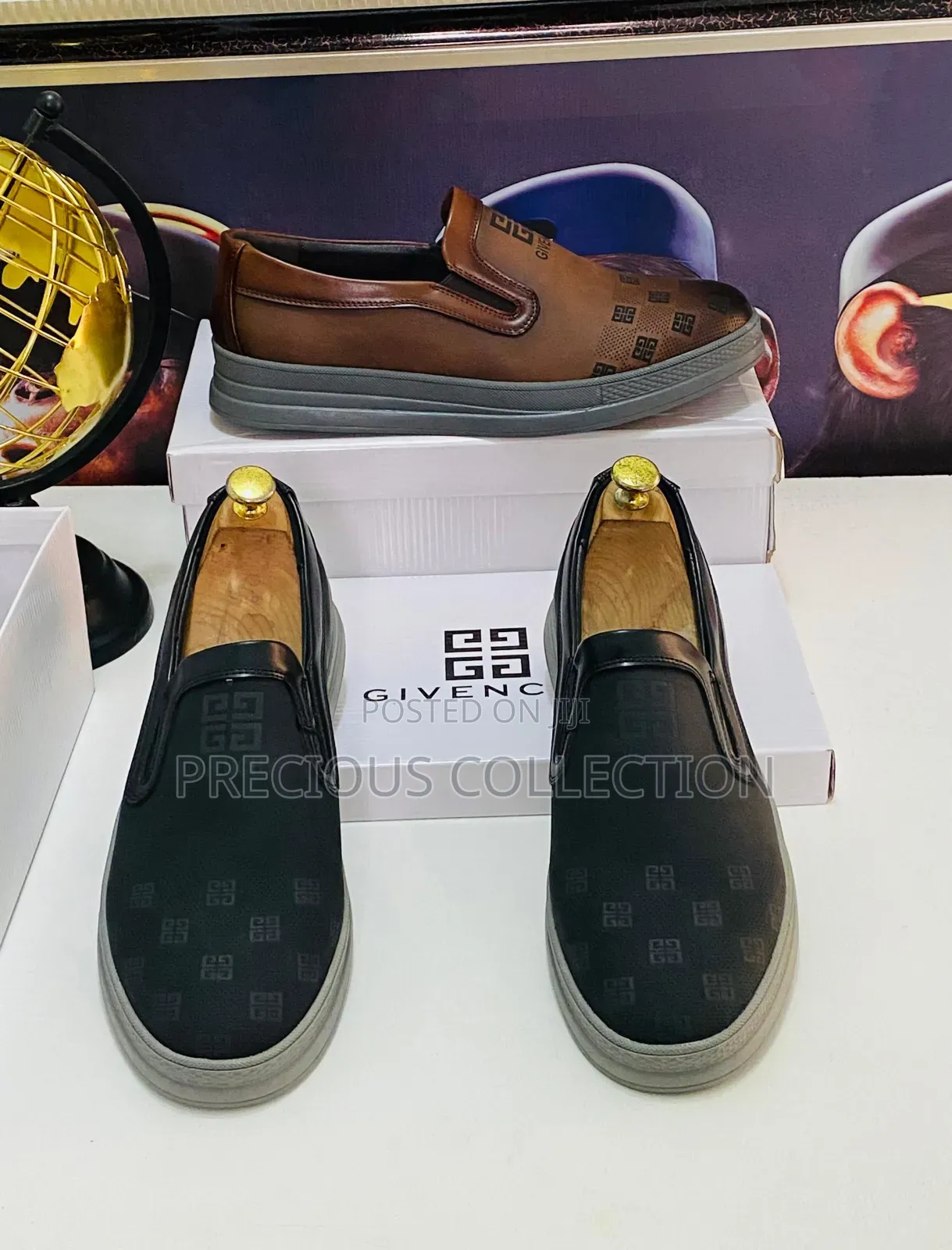 Men's Givenchy Leather Grey Sole Loafers