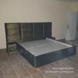 Simple Luxury 6 by 6 Padded Headboard Bed Design