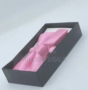 Pink Classic 3-in-1 Men’S Bow Tie Set