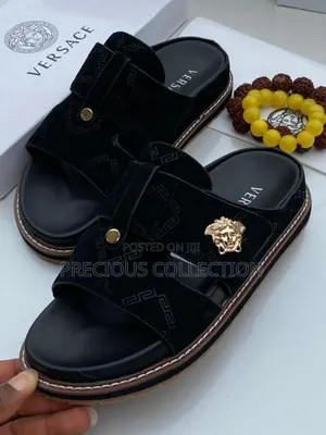 Men's Luxury Versace Suede Slides