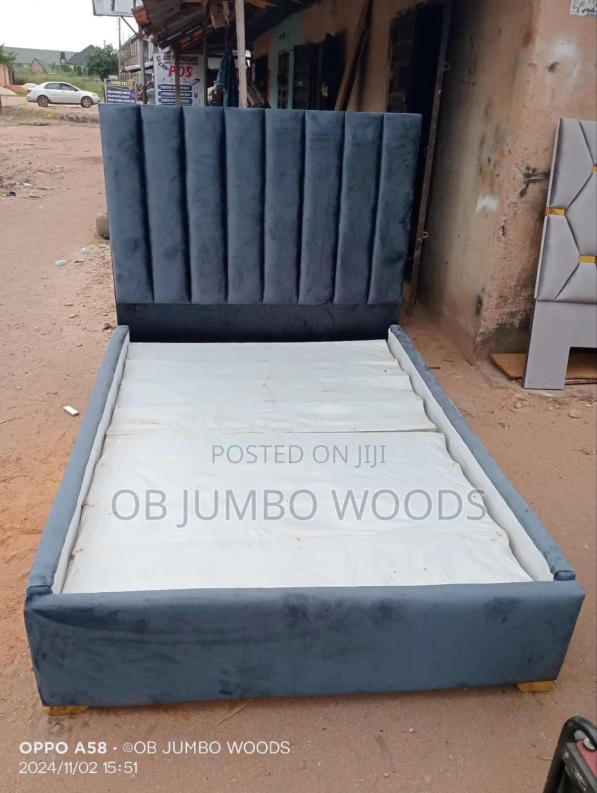4 by 6 Gray  Bedframe