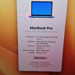 Laptop Apple MacBook Pro 2018 16GB Intel Core I7 SSD 512GB