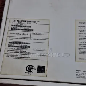 Laptop Apple MacBook Pro 2019 16GB Intel Core i7 SSD 512GB