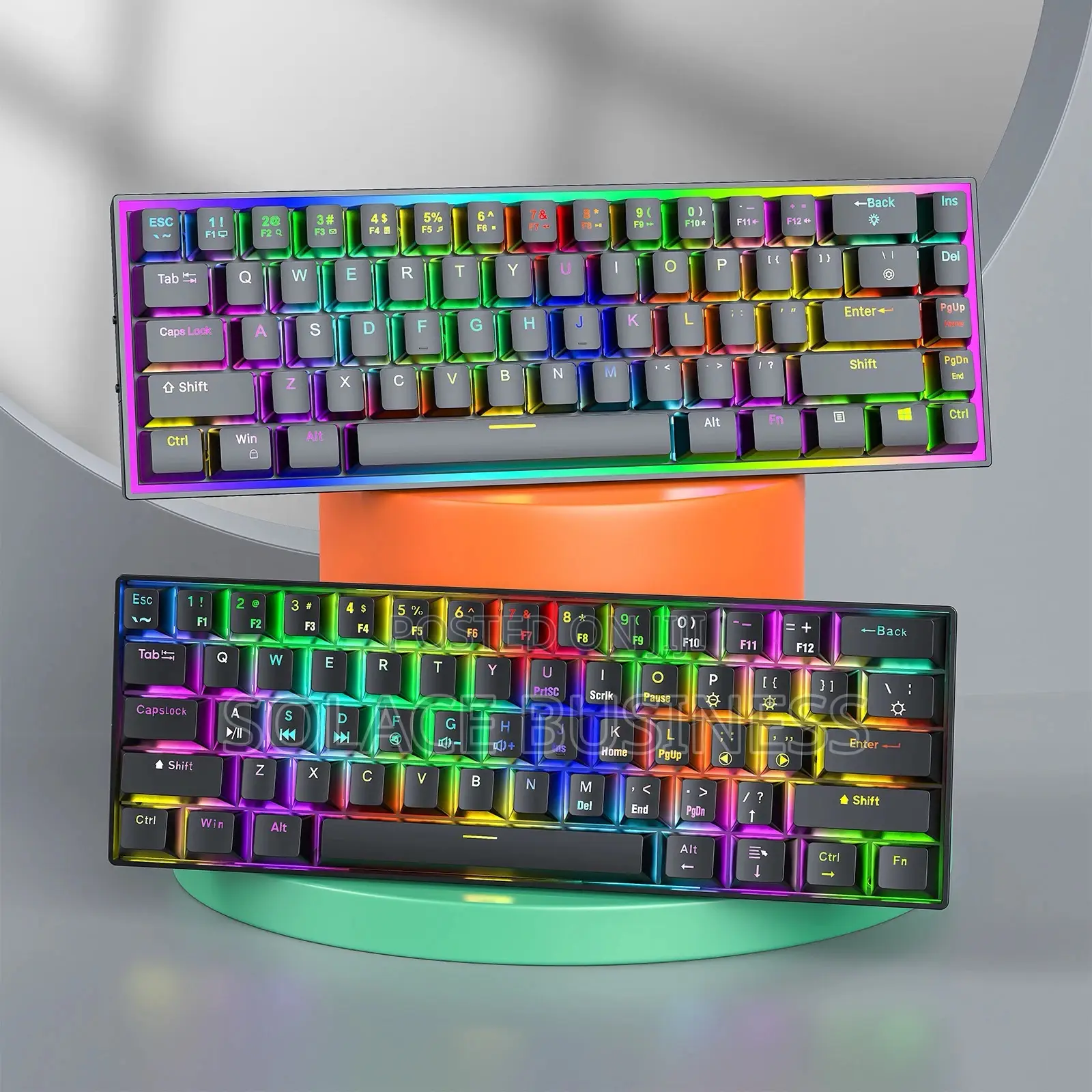 RGB Mechanical Keyboard, 3 Way- Bluetooth 2.4ghz Wired