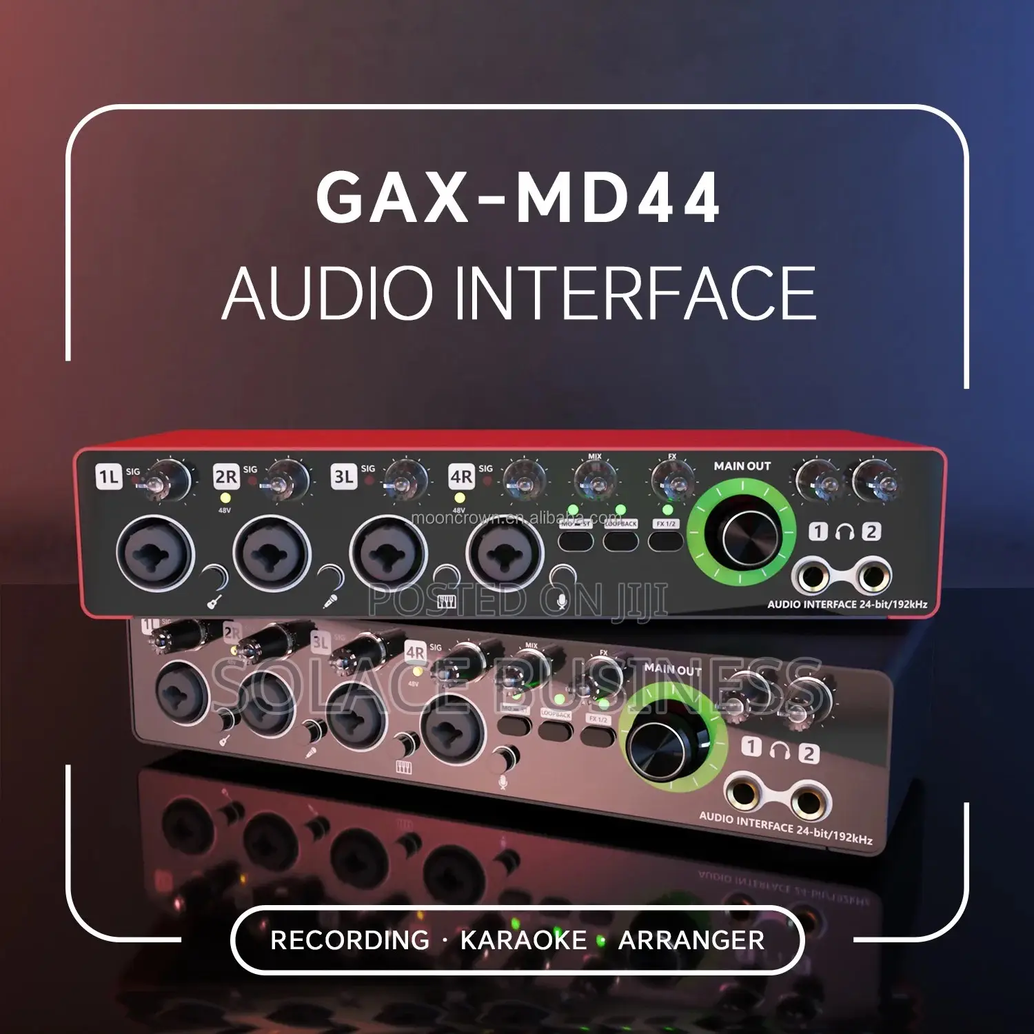 Gax-Md44 Audio Interface 4 Input 4 Output Music Recording