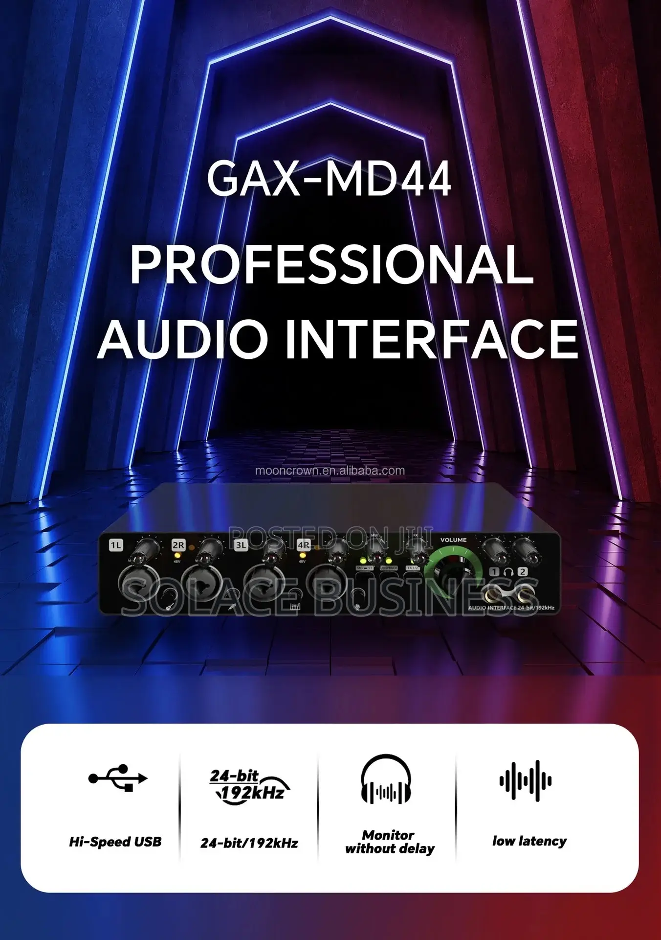 Gax-Md44 Audio Interface 4 Input 4 Output Music Recording